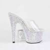 Pleaser - BEJEWELED712MS Mules à talons - Transparent/Couleur argent Product image